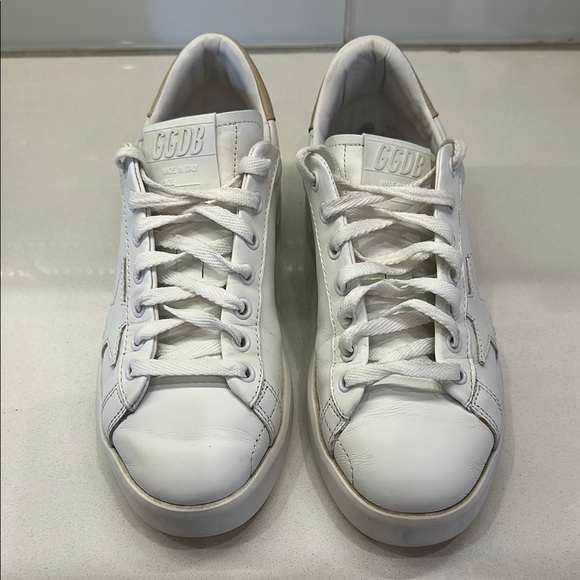 GGDB White Leather Sneakers - Picture 1 of 11